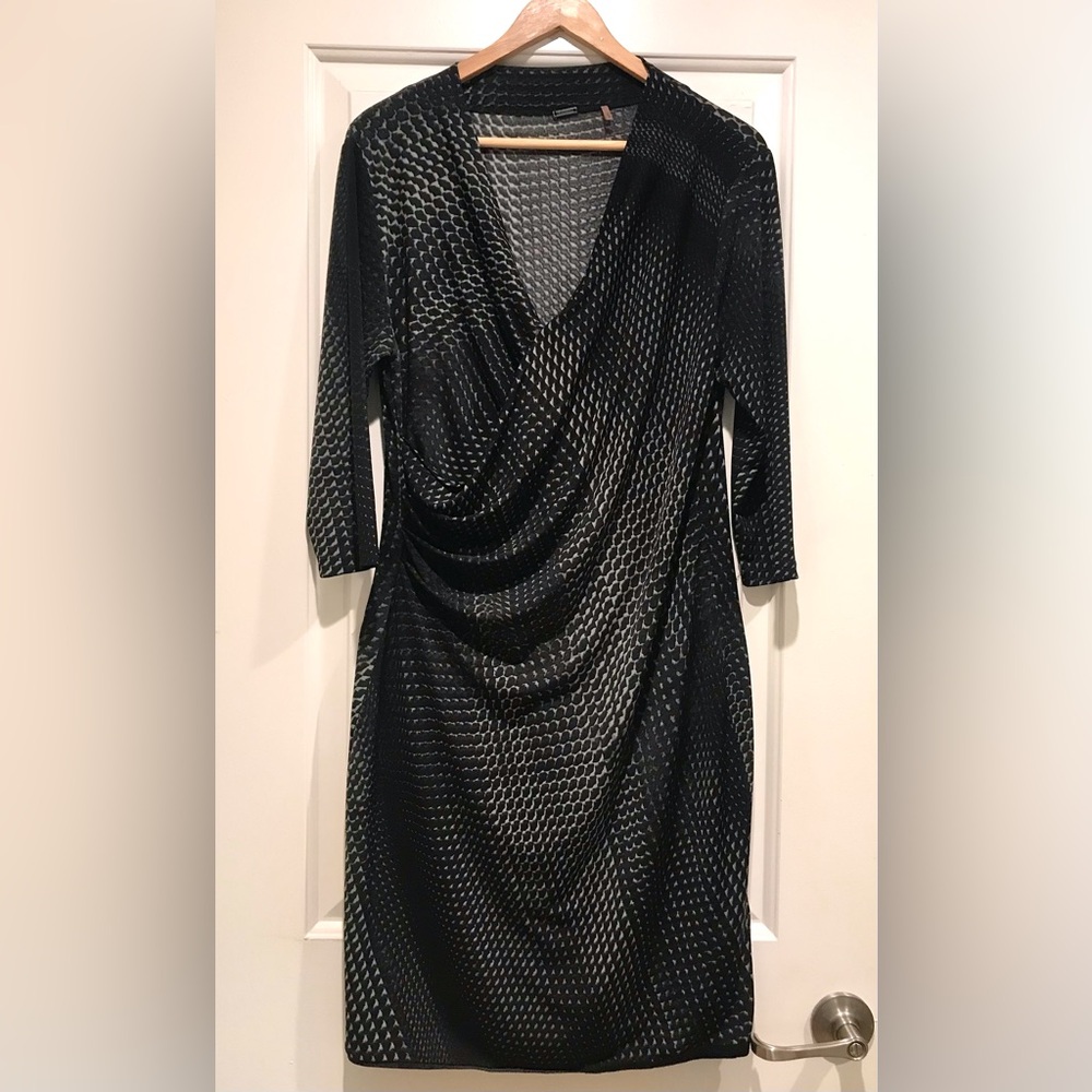 Draped V-Neck Dress